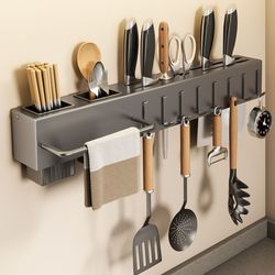 MODFU Küchenorganizer-Set Küchen Wandregal Küchenutensilienhalter Wandmonta günstig online kaufen