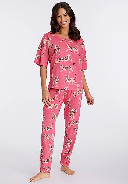 Vivance Dreams Pyjama 2-teilig, 2 tlg. mt Animal Alloverprint günstig online kaufen
