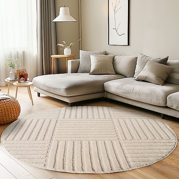 Carpettex Designteppich Boho Design, Rund, Höhe: günstig online kaufen