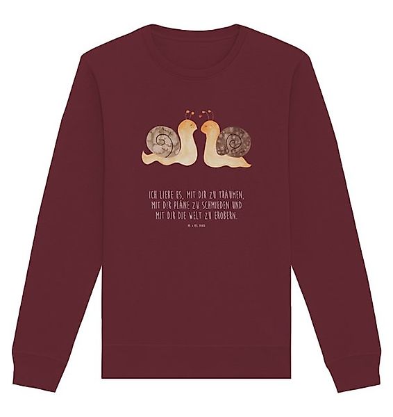 Mr. & Mrs. Panda Longpullover Größe S Schnecken Liebe - Burgundy - Geschenk günstig online kaufen