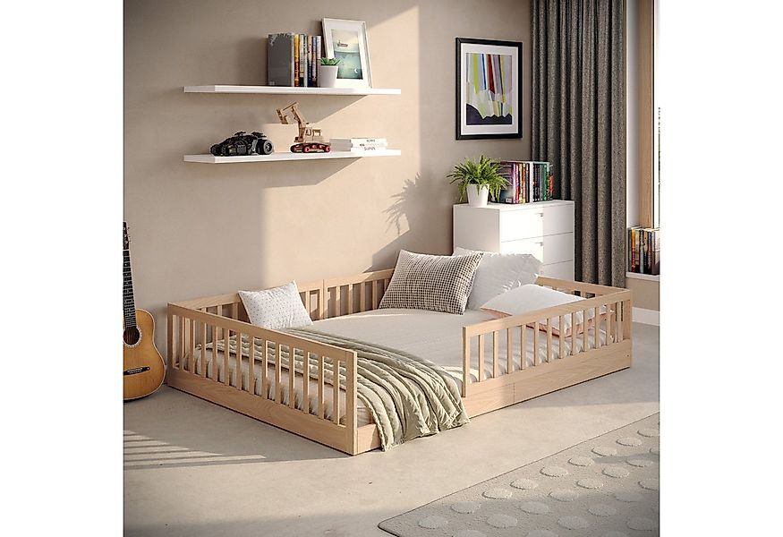 CADANI Kinderbett Timi Bodenbett, Rausfallschutz abnehmbar, bis 200 kg bela günstig online kaufen