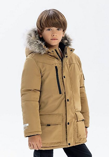 MINOTI Parka Längere Jacke mit Kapuze mit Kunstfellbesatz  (2y-14y) günstig online kaufen