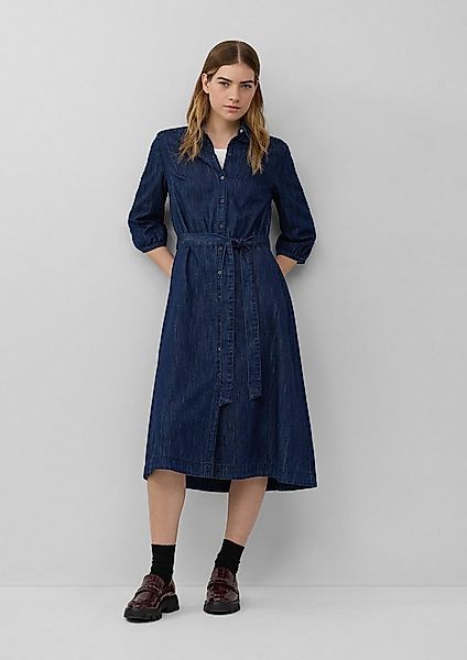 s.Oliver Midikleid Kleid Jeanskleid mit 3/4-Ärmeln und Knopfleiste günstig online kaufen