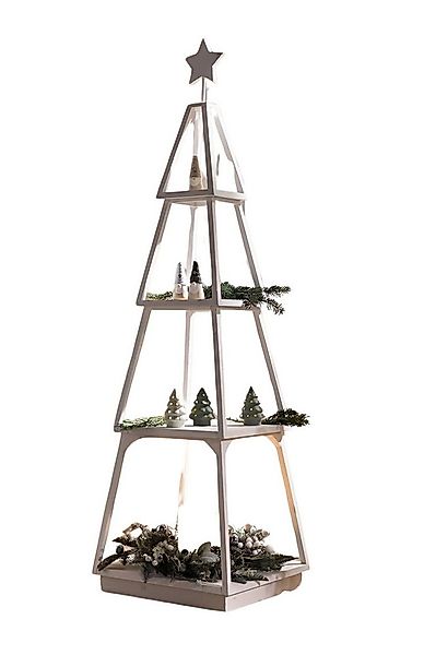 Dekoleidenschaft Standregal Dekotanne "Shabby White" aus Holz, weiß, Pyrami günstig online kaufen