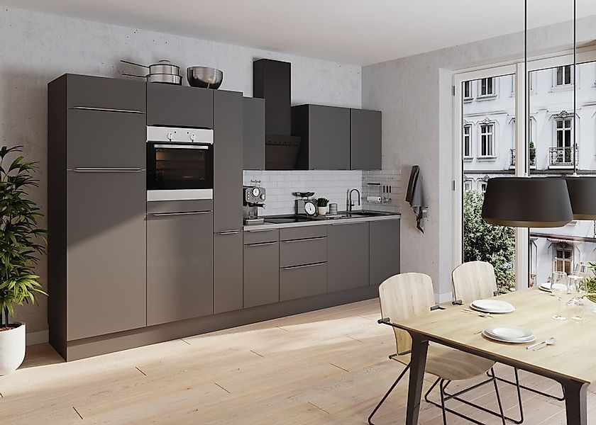 KOCHSTATION Küchenzeile »KS-Aken« Breite 360 cm, wahlweise mit E-Geräten, m günstig online kaufen