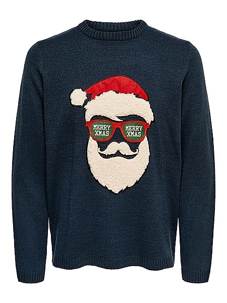 ONLY & SONS Strickpullover "ONSXMAS 7 FUNNY BADGE JAQUARD KNIT CS" günstig online kaufen