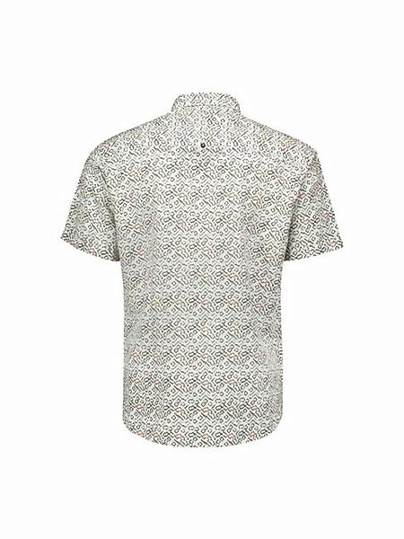 NO EXCESS Kurzarmshirt Shirt Short Sleeve Allover Printed With Linen günstig online kaufen