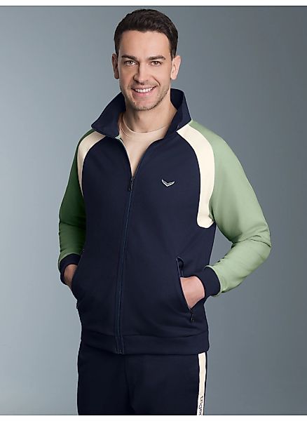 Trigema Trainingsjacke "TRIGEMA Sweatjacke mit Stehkragen" 1 tlg. günstig online kaufen