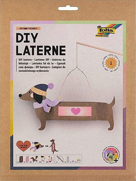 Folia Max Bringmann KG Papierlaterne DIY Laterne - Bastelset mit LED-Licht, günstig online kaufen