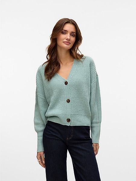 Vero Moda Strickjacke VMLEA LS V-NECK CUFF CARDIGAN NOOS Rippstrick günstig online kaufen