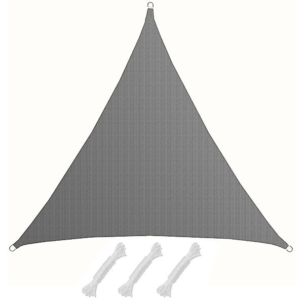 AMANKA HDPE Sonnensegel - 6 x 6 x 6 m Dreieck Grau günstig online kaufen