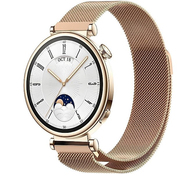 SmartUP Smartwatch-Armband für Huawei Watch GT4 46mm / 41mm Metall Milanese günstig online kaufen