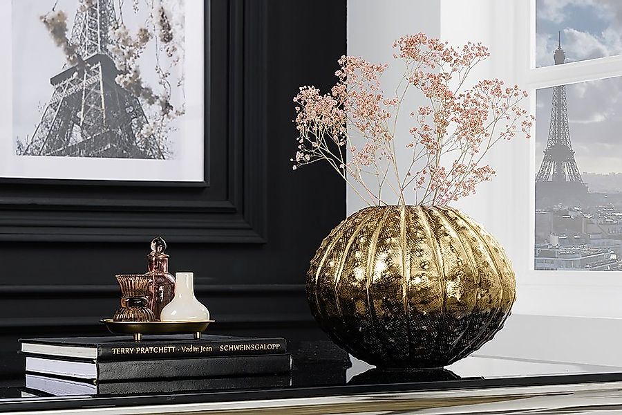 riess-ambiente Dekovase ABSTRACT 30cm gold (Einzelartikel, 1 St), Wohnzimme günstig online kaufen