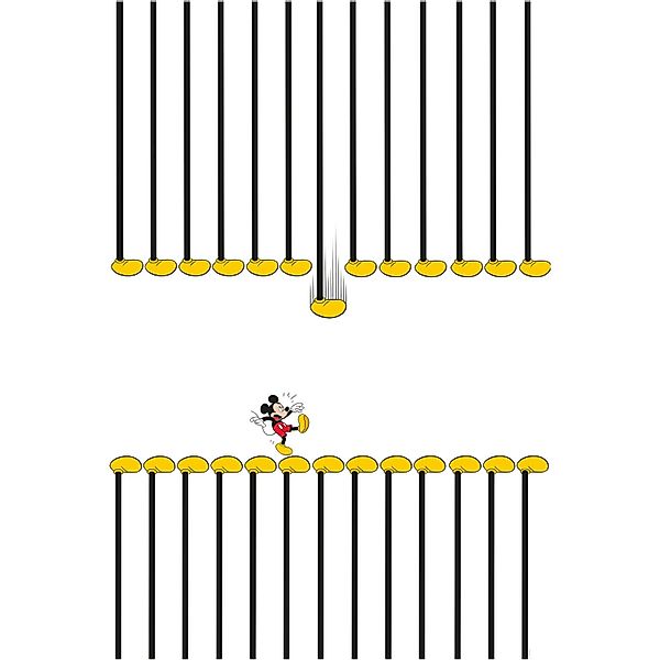 Komar Wandbild Mickey Mouse Footlines 50 x 70 cm günstig online kaufen