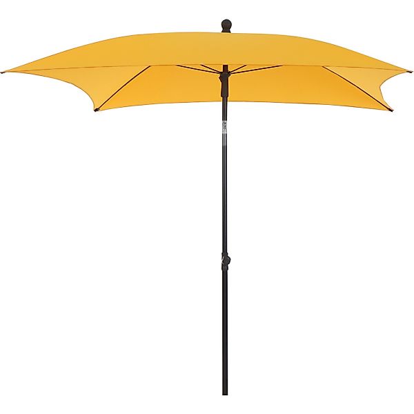 Siena Garden Marktschirm 180 cmx 180 cm Gelb mit Knickfunktion günstig online kaufen