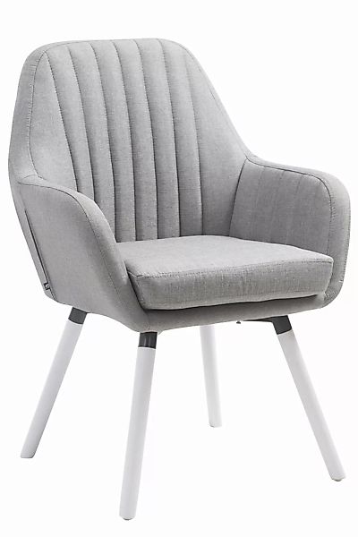 Stuhl Florian Stoff Weiß grau günstig online kaufen
