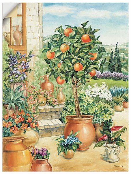 Artland Wandbild "Orangenbaum im Garten", Garten, (1 St.), als Alubild, Out günstig online kaufen