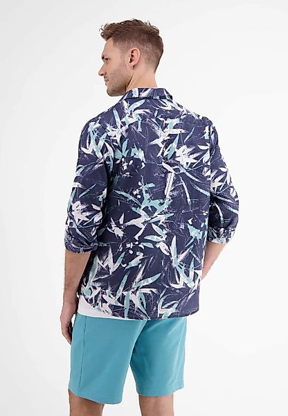 LERROS Langarmhemd "LERROS Leinenhemd mit floralem AOP" günstig online kaufen