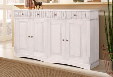 Home affaire Sideboard "Teresa" Maße (B/T/H): 152/37/90 cm, Kommode, 4-türi günstig online kaufen