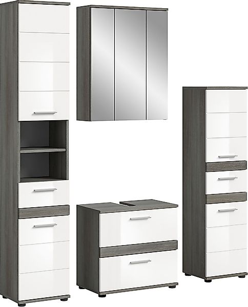 welltime Badmöbel-Set »LUCCA, 4-teilig, TOPSELLER!, MDF Hochglanzfront, bes günstig online kaufen