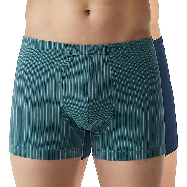 Schiesser 2-er Set Trunks Grün gestreift & Navy günstig online kaufen
