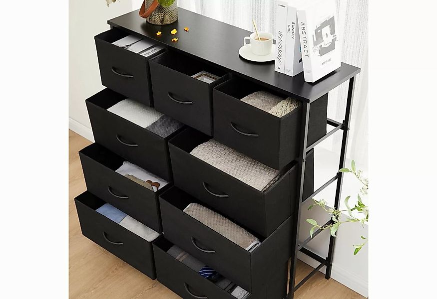 DUMOS Stoffschrank Kommode mit 9 SchubladenIdeal für Schlafzimmer, Wohnzimm günstig online kaufen