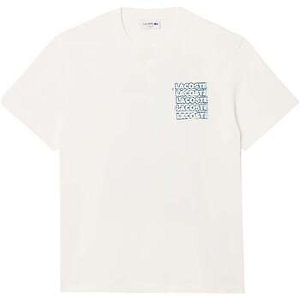 Lacoste  T-Shirt Logo Graphic T-Shirt White/Blue günstig online kaufen