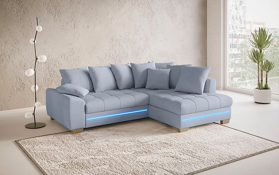 Mr. Couch Ecksofa »Nikita II, L-Form« mit RGB-LED Beleuchtung, wahlweise mi günstig online kaufen