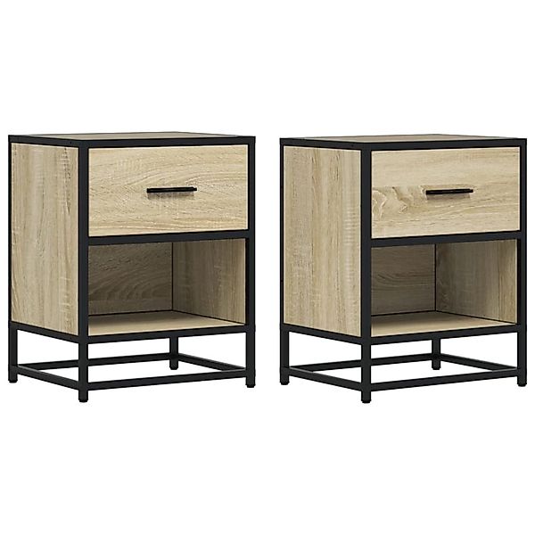 vidaXL Nachttische 2 Stk, Sonoma-Eiche 40x31x50 cm Holzwerkstoff 848687 günstig online kaufen