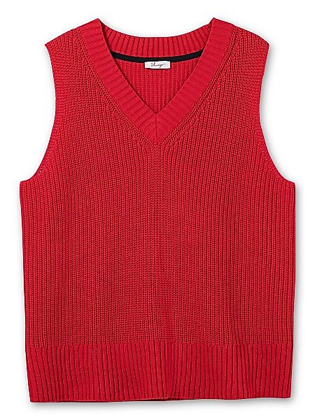 Sheego Pullunder "Große Größen", mit V-Ausschnitt, aus Baumwolle günstig online kaufen