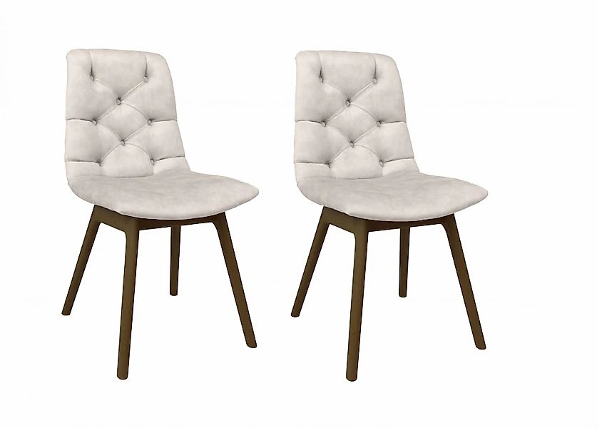 andas Esszimmerstuhl "Ramon", (Set), 2 St., Samt, mit Massivholzbeinen, in günstig online kaufen