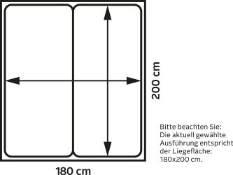Westfalia Schlafkomfort Boxspringbett mit LED-Beleuchtung günstig online kaufen