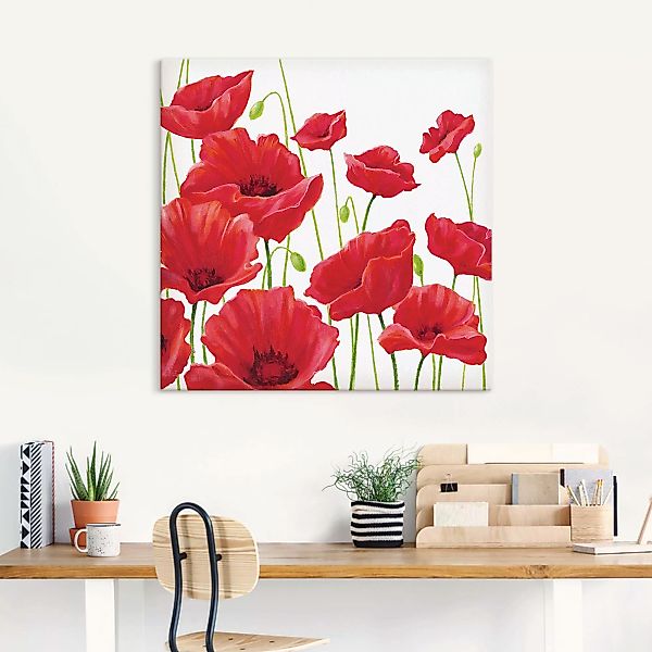 Artland Wandbild "Rote Mohnblumen I", Blumen, (1 St.), als Alubild, Outdoor günstig online kaufen