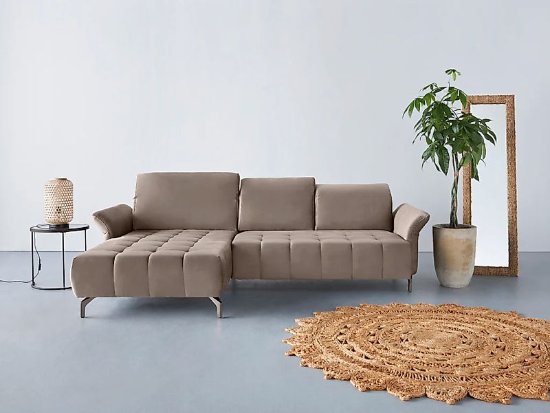 Home affaire Ecksofa "Fresh L-Form" Federkern, wahlweise Kopfteilverstellun günstig online kaufen