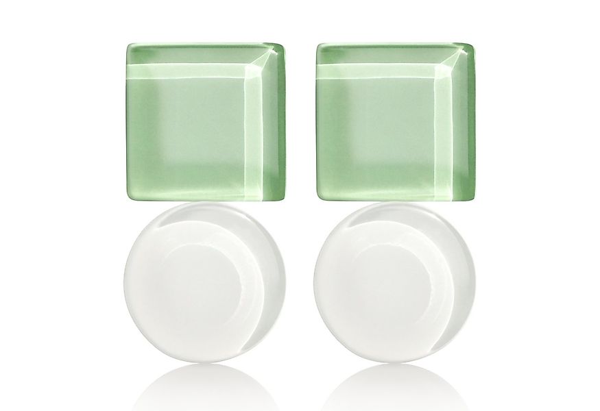 ALEXASCHA Paar Ohrstecker Geometrische Ohrringe aus Glas – farbenfroh & han günstig online kaufen