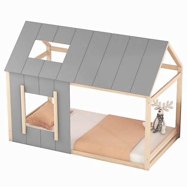 HAUSS SPLOE Kinderbett Kinderbett Holzhaus Bett Bodenbett Bettgestell Baumh günstig online kaufen