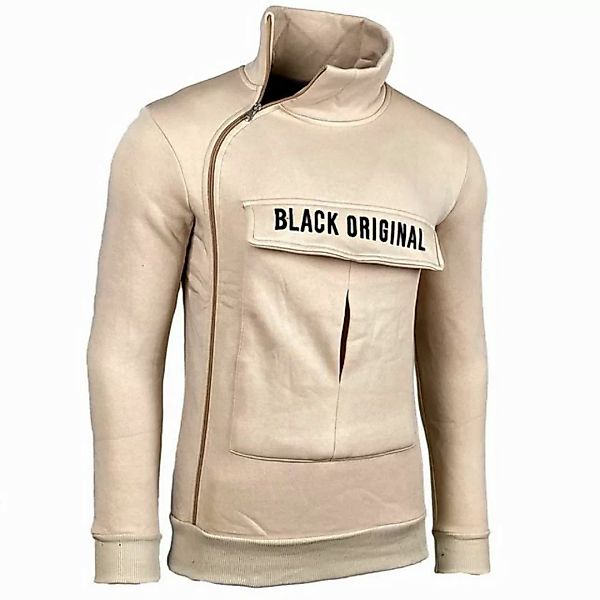 Baxboy Hoodie Herren Pullover Sweatjacke Stehkragen Seitlicher Reißverschlu günstig online kaufen