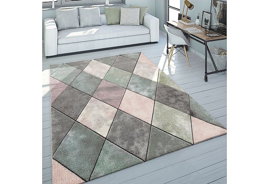 Paco Home Teppich Lara 238, rechteckig, Höhe: 16 mm, Kurzflor, Pastell-Farb günstig online kaufen