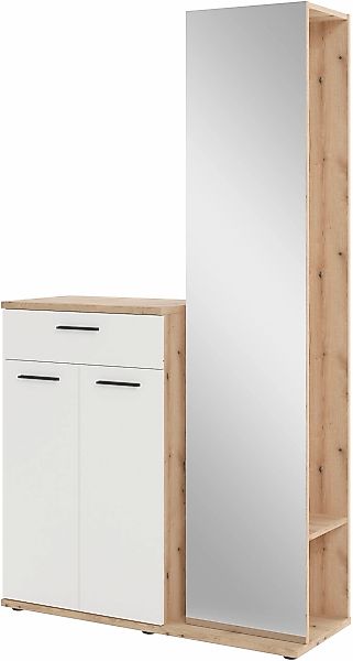 HBZ Garderoben-Set "Kompaktgarderobe, BxHxT 105x188x38 cm mit Spiegel", (2 günstig online kaufen