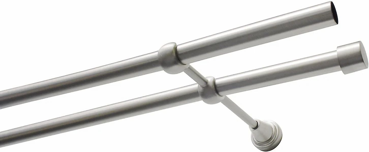 GARDINIA Gardinenstange "Set Metall" Ø 19 mm 2 läufig-läufig Fixmaß 2-Lauf günstig online kaufen