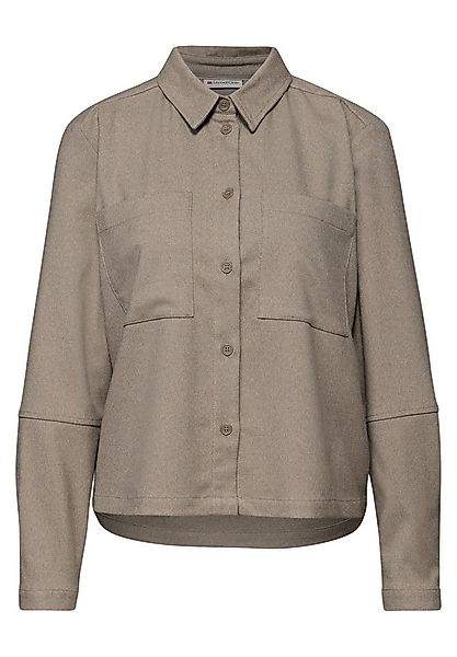 STREET ONE Langarmbluse Melange shirtcollar blouse w p günstig online kaufen