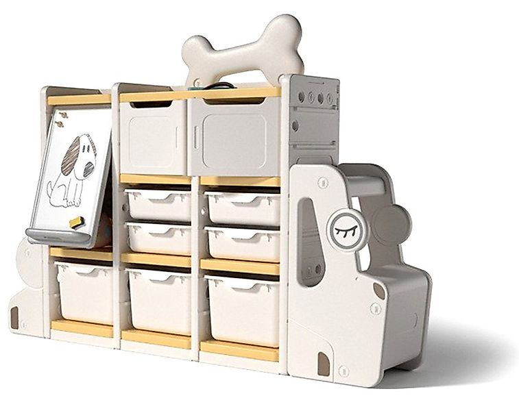 habeig Kinderregal Hund Aufbewahrungsregal Kinderzimmer beige Kinderschrank günstig online kaufen