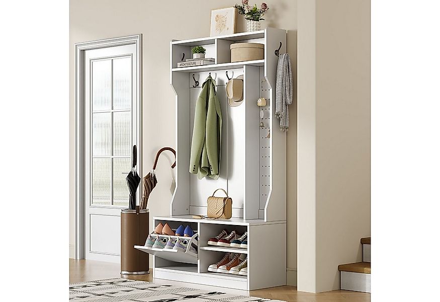 STILVORA Garderoben-Set mit Sitzbank,Garderobenständer Wandgarderoben mit H günstig online kaufen