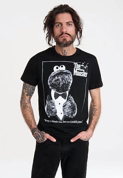 LOGOSHIRT T-Shirt Sesamstrasse - Krümelmonster Pate günstig online kaufen