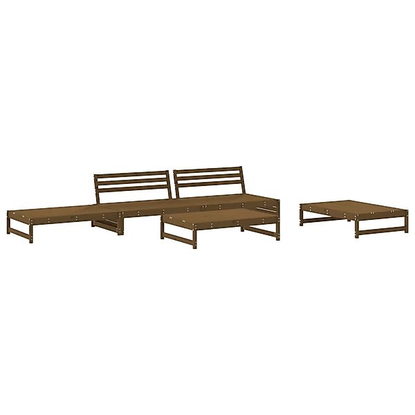 vidaXL 5-tlg Garten-Lounge-Set Honigbraun Massivholz Kiefer Modell 27 günstig online kaufen