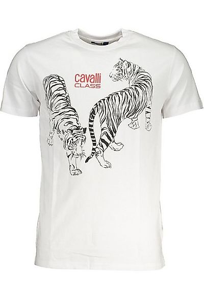 Cavalli Class T-Shirt Stylisches Herren T-Shirt in Weiß mit Print & günstig online kaufen