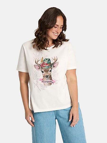 Lieblingsstück Print-Shirt "Cara", in Rundhalsform mit Hotfix Frontmotiv günstig online kaufen