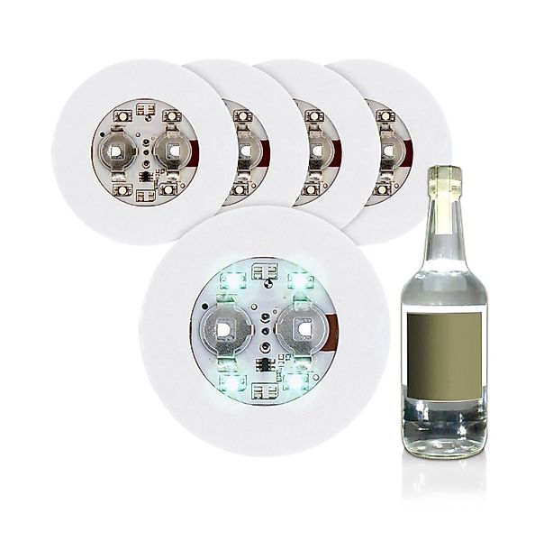 Spetebo LED Dekolicht Selbstklebendes Flaschenlicht 5er Set je 6 cm, Farbwe günstig online kaufen