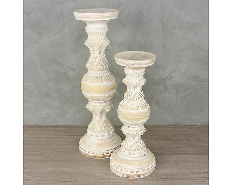 Oriental Galerie Dekofigur 2er Kerzenständer Set aus Indonesien Holz Mittel günstig online kaufen