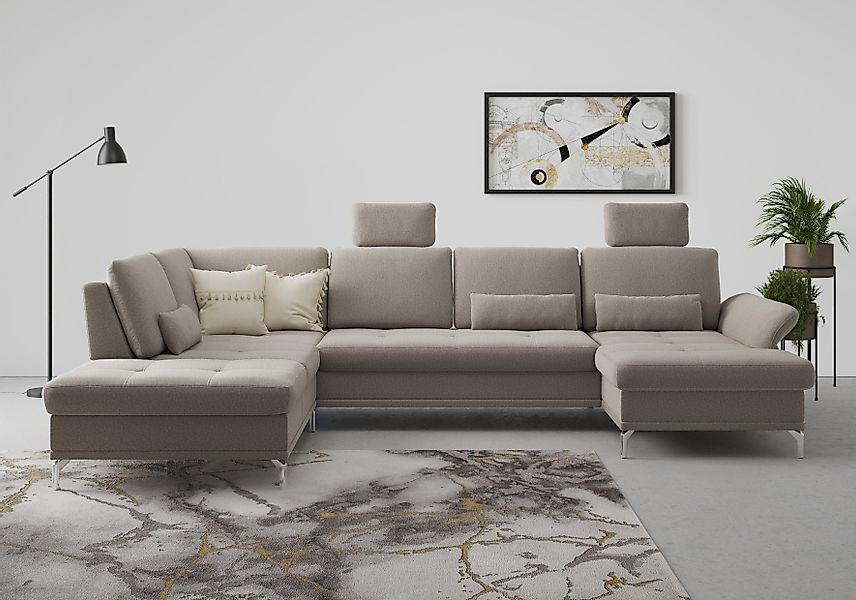 INOSIGN Wohnlandschaft "Palm Beach U-Form" Federkern, mit Sitztiefenverstel günstig online kaufen